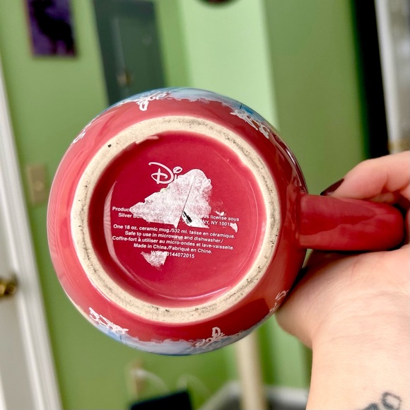 Red Disney Princess Ariel Cinderella & Belle Ceramic Kitchen Coffee Tea Mug - Picture 4 of 7